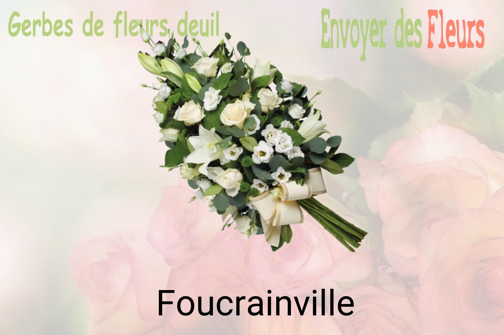 Gerbe de fleurs de deuil livrée à Foucrainville